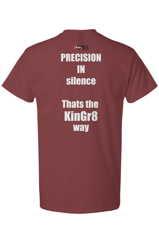 Light Cotton T-Shirt - "precision with silence.." | KinGr8