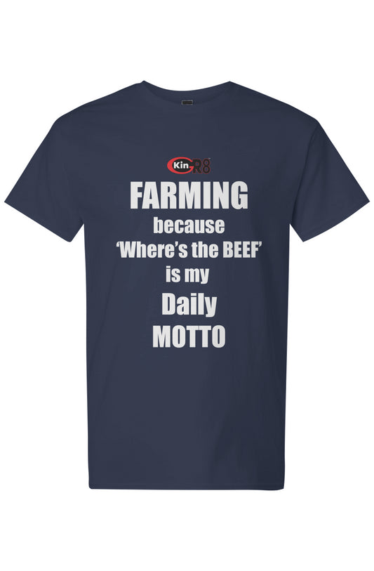 Light Cotton T-Shirt - "FARMING because..." | KinGr8