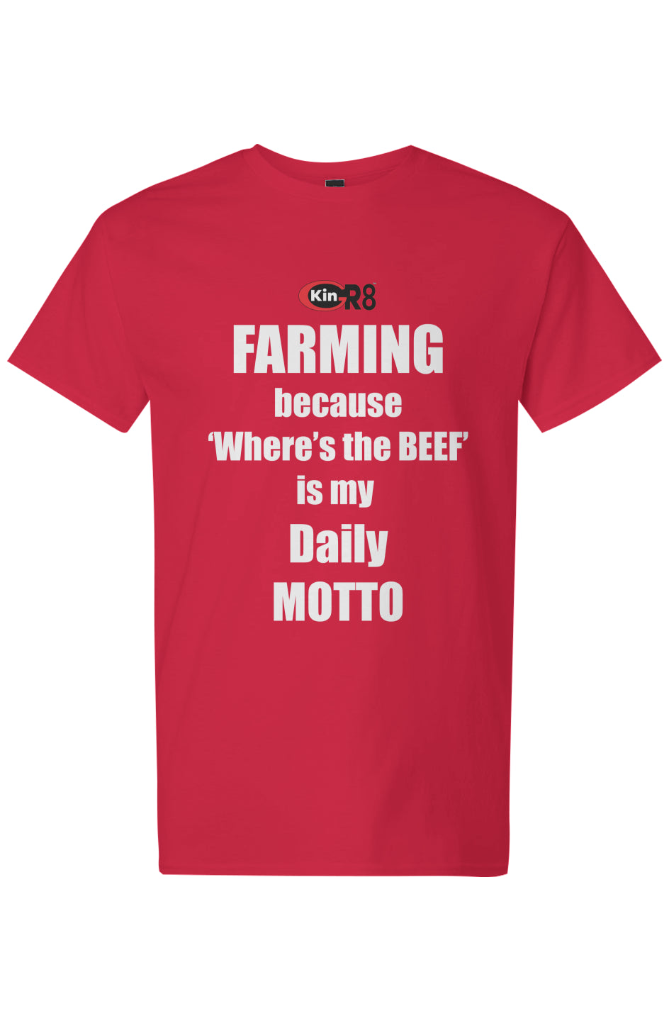 Light Cotton T-Shirt - "FARMING because..." | KinGr8